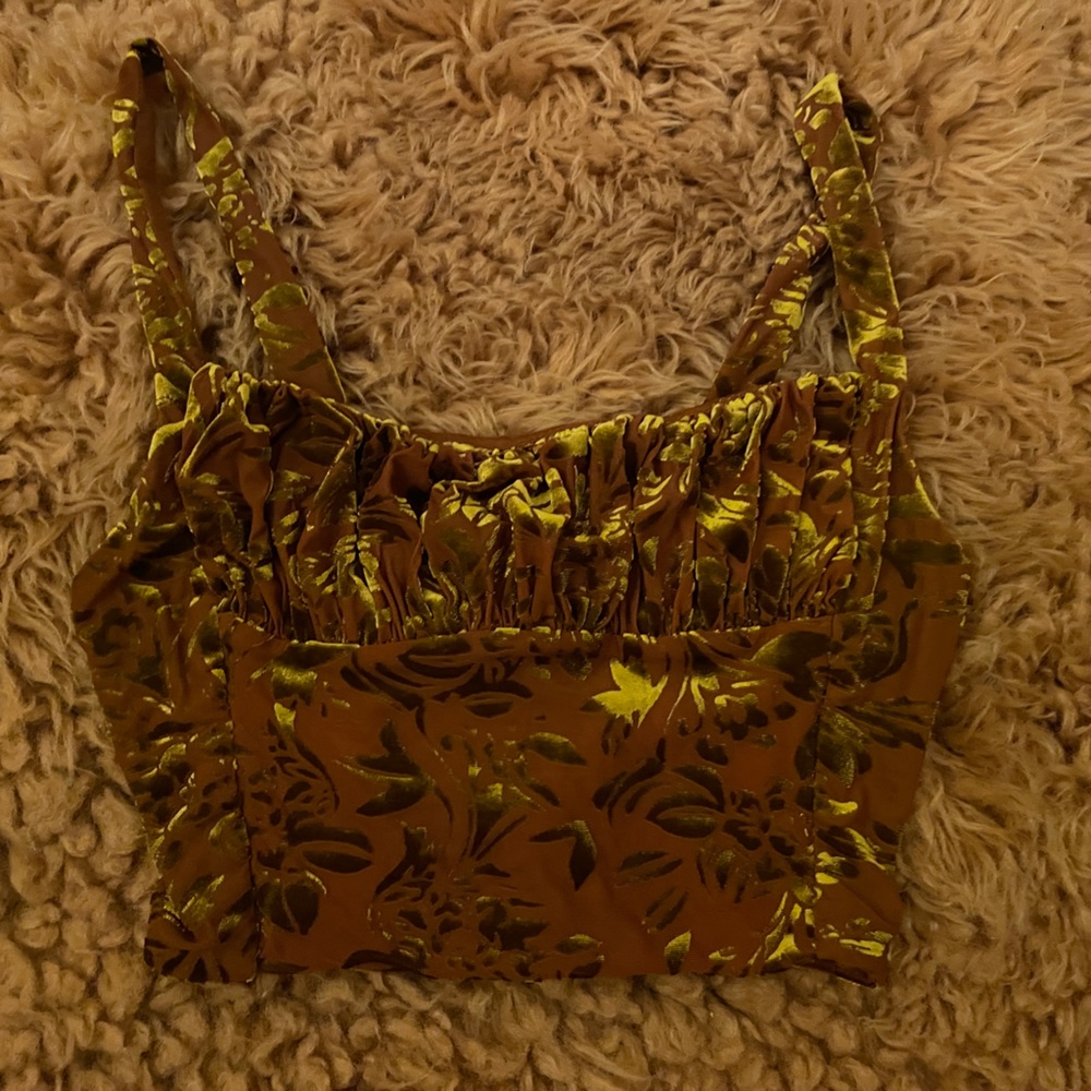 Urban Outfitters velvet crop top